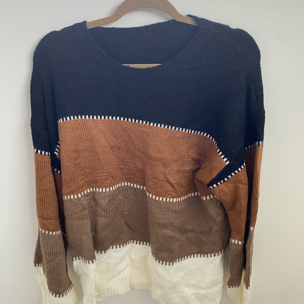 Color block sweater